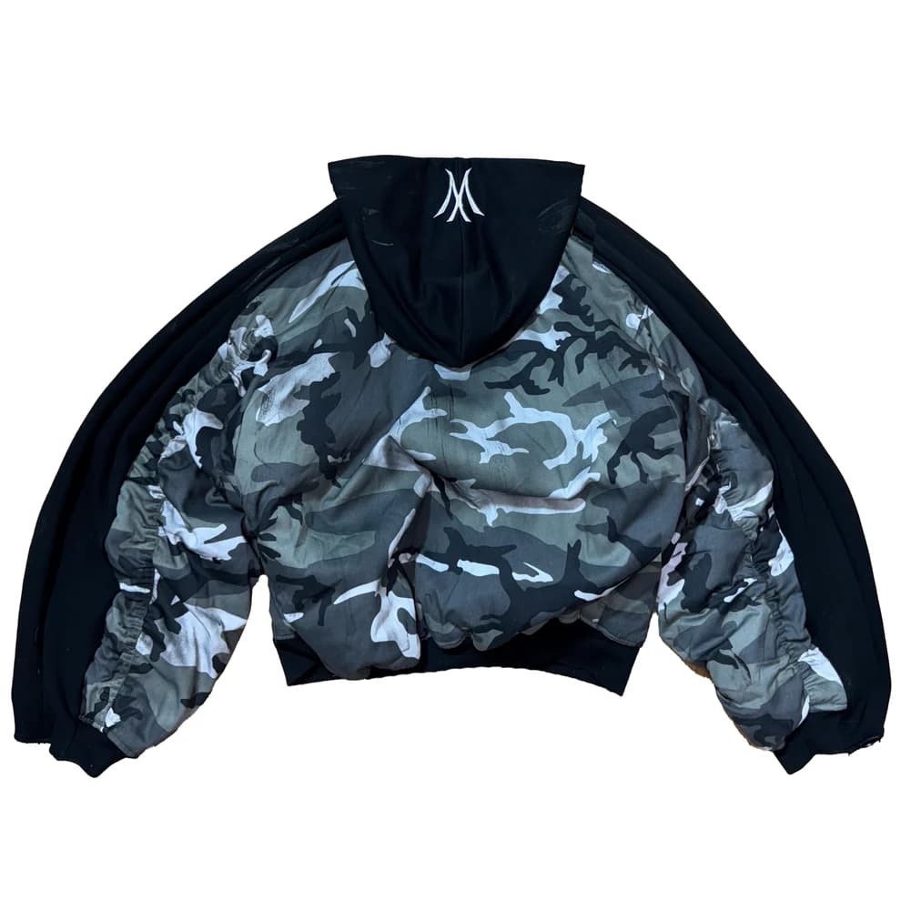 DECONSTRUCTED ARCTIC CAMO BOMBER JACKET bd"mx" - view 2