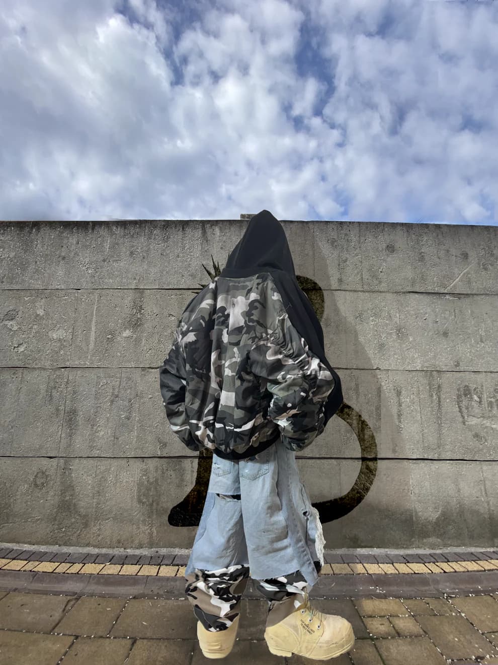 DECONSTRUCTED CAMOUFLAGE BOMBER JACKET bd"mx" - view 4