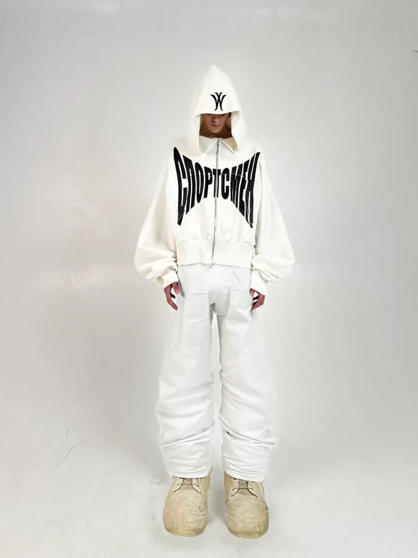"sportsman" white hoodie - view 3